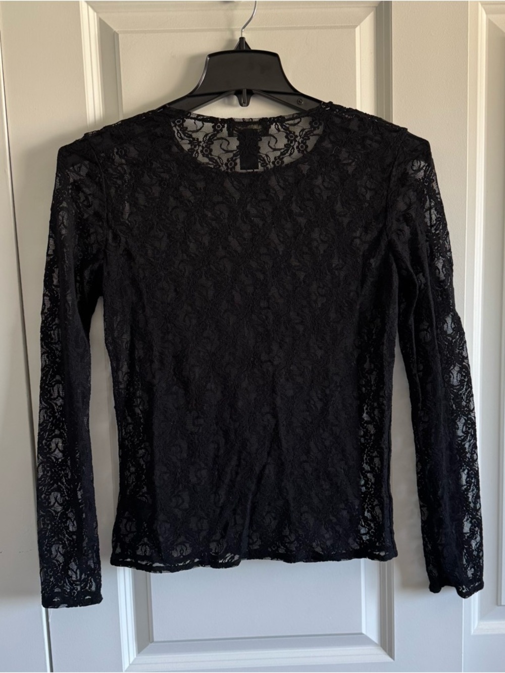 Ralph Lauren Black Floral Lace Long-Sleeve Top - Picture 4 of 4